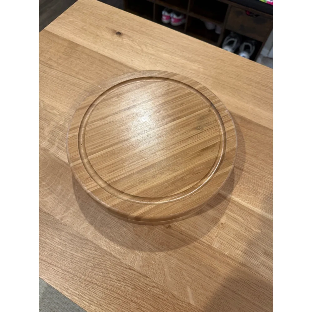 VonShef Brown Wood Cheese Board with Silver Knives One Size